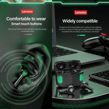 LENOVO ThinkPlus LivePods GM5 Wireless Earbuds TWS Bluetooth 5.0 Low Latency Smart Touch Auto Pair Charging Case - headphone Lenovo