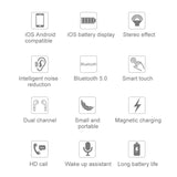 LENOVO QT83 Wireless Earbuds Noise Cancelling TWS Bluetooth 5 Smart Touch Auto Pair Voice Prompts Charging Case - headphone Lenovo