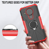 Shockproof Armor Ring Phone Cover with Metal Ring / Stand - For Nokia 3.4 / 5.4 - acc Noco
