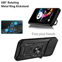 Armor Rugged Sliding Camera Cover Protective Case with Metal Ring/Stand for Motorola Moto Edge 20 Lite - Cover Noco
