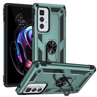 Armor Rugged Protective Case with Metal Ring/Stand for Motorola Moto Edge 20 Pro - Green - Cover Noco