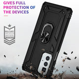 Armor Rugged Protective Case with Metal Ring/Stand for Motorola Moto Edge 20 Pro - Cover Noco