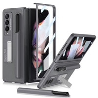 Samsung Galaxy Z Fold 3 - GKK MagFold Rigid Protective Cover Screen Protector Removable Pen Holder Phone Stand - Grey - Cover Noco