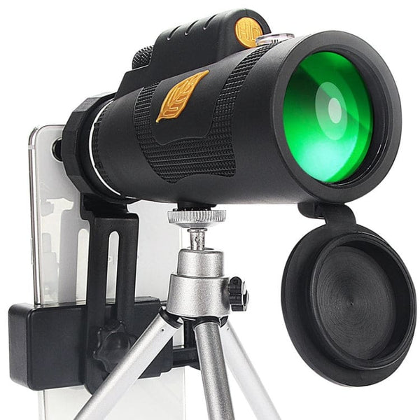 Moge 12x50 Monocular Telescope Mobile Phone Attachment Tripod Low Light Lens - acc Moge