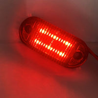 [5 PACK] RED LED MK019 12V-24V Marker Lights for Trailer Truck Caravan Boat Black base - Automotive Noco