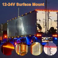[5 PACK] WHITE LED MK019 12V-24V Marker Lights for Trailer Truck Caravan Boat Black base - Automotive Noco