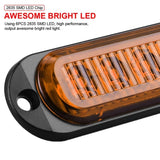 [ 4 PACK] AMBER MK093 12V-24V Bright LED Marker Lights for Trailer Truck Caravan Boat - Automotive Noco