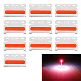 [10 PACK] RED COB LED S7009 24V Slim Marker Lights with White Down Light for Trucks and Macjhinery - Automotive Noco