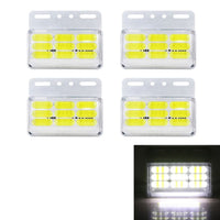 [4 PACK] LED S9001 24V Bright Marker Lights with White Down Light for Trucks and Machinery - White - Automotive Noco