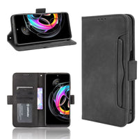 Motorola Edge 20 Lite - Flip Wallet Cover with Removable Front Card Wallet Card Slots - Black - Cover Noco