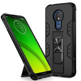 Shockproof Protective Case with Metal Patch / Stand for Motorola Moto G7 Power - Black - acc Noco