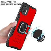 Warrior Rugged Protective Case Aluminium back panel with rotating stand for Motorola Moto G9 Plus - acc Noco