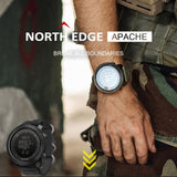 North Edge Apache Digital Adventure Watch Fitness Barometer Altimeter Compass Thermometer 50 Metres Waterproof, - watch North Edge