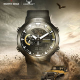 North Edge Hornet Adventure Watch Hybrid Display 50 Metres Waterproof World Time Speed - watch North Edge