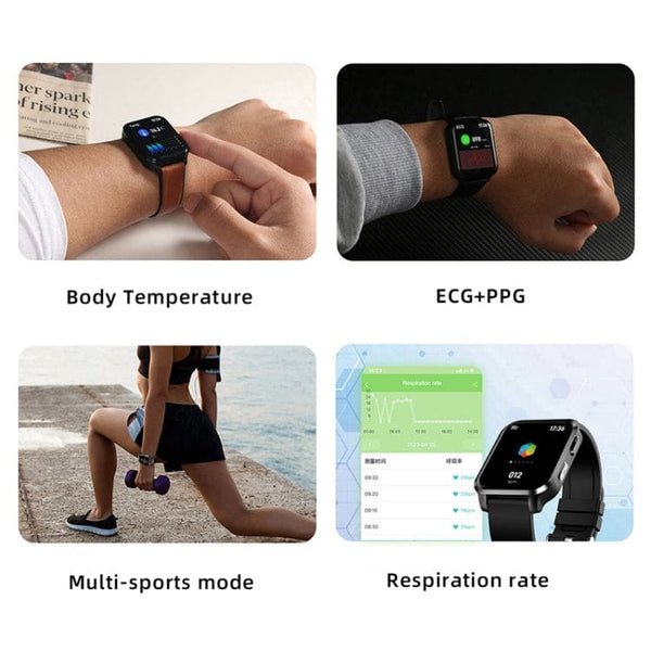 Smartwatch with temperature and blood online pressure