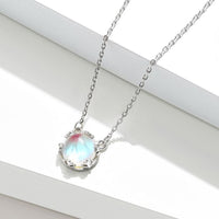 V Jewellery - S925 Moonstone Necklace Silver Colour - Jewelry Noco