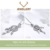 V Jewellery - Tree Of Life S925 Sterling Silver Necklace - Jewelry Noco