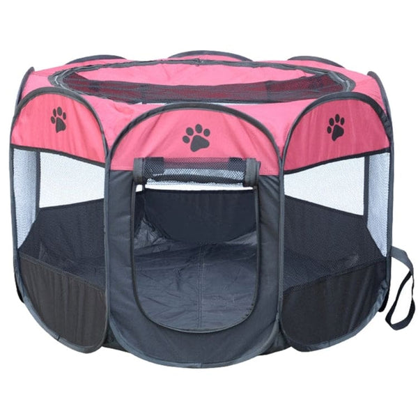 Octagonal Waterproof Foldable Pet Tent - Pink - Pet NOCO