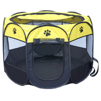Octagonal Waterproof Foldable Pet Tent - Yellow - Pet NOCO