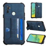 Shockproof Protective Rear Case with Card Slots for Oppo A53 / A33 2020 / A32 - Blue - acc Noco