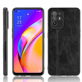 Shockproof Rear Cover Leather Texture Insert - For Oppo A94 5G / Oppo F19+ Pro 5G - Black - acc Noco