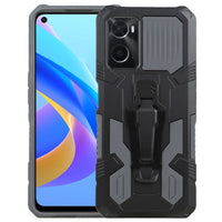 Oppo A36 4G A76 4G A96 4G Armor Rugged Protective Cover with Belt Clip/Stand - Grey - Cover Noco