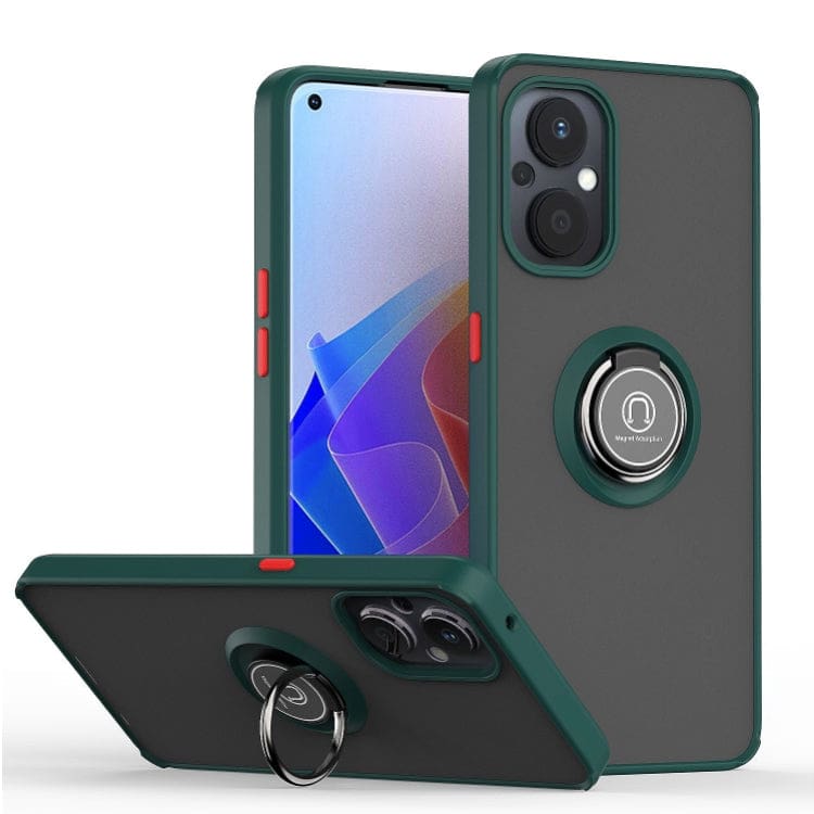 Custodia OPPO A36 / A76 / A96 – Silicone TPU Con Fibra Interna E Airbag Angolari – Antiscivolo – Nero