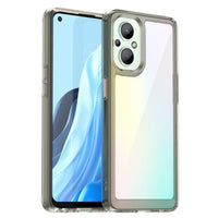 Oppo A96 5G - Transparent Back Rear Cover Raised Bezel Protection Cushioned Corners - Grey - Cover Noco