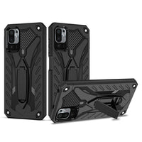 Poco M3 Pro / Redmi Note 10 5G Shockproof Folding Stand Rugged Cover Fold Away Phone Stand - Black - Cover Noco