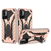 Poco M3 Pro / Redmi Note 10 5G Shockproof Folding Stand Rugged Cover Fold Away Phone Stand - Pink - Cover Noco