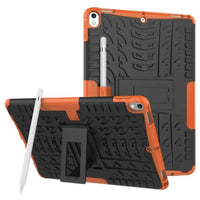 Rugged Shockproof Protective Tablet Cover Tread Pattern with Stand S-Pen holder for Apple iPad Air 10.5 2019 / iPad Pro 10.5 2017 - Black 