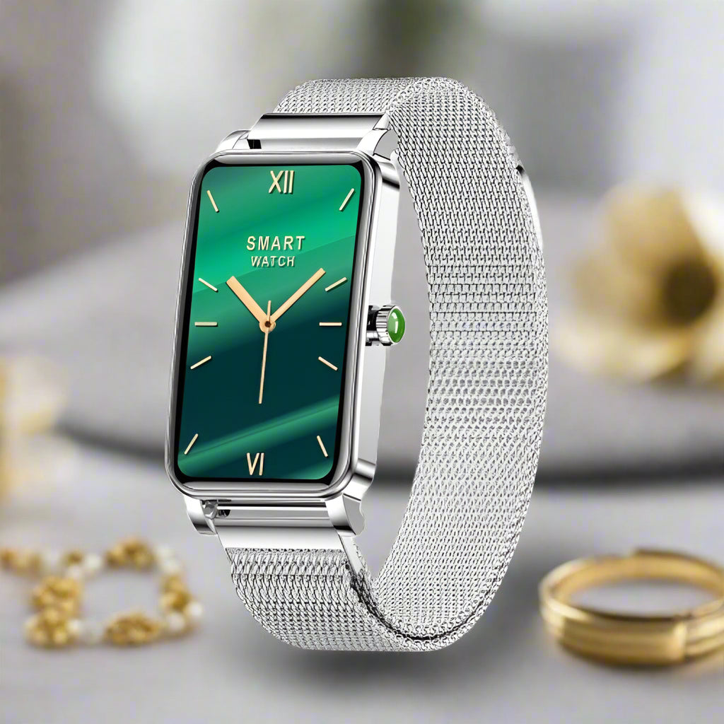 お歳暮 人気 QWatch ZX19 Ladies Smart Watch and Fitness Tracker 1.45inch ゴルフバッグ・キャディバッグ
