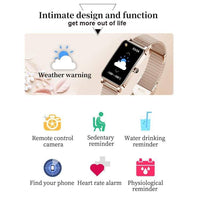 QWatch ZX19 Ladies Smart Watch and Fitness Tracker 1.45inch IPS screen Sports Modes Music Control Alarms Notification Alerts - watch QWatch