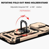 Apple iPhone 14 PRO MAX - Armor Rugged Sliding Camera Cover with Metal Ring/Stand - Cover Noco