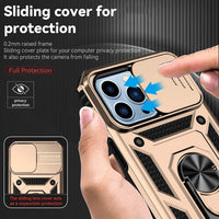 Apple iPhone 14 PRO MAX - Armor Rugged Sliding Camera Cover with Metal Ring/Stand - Cover Noco