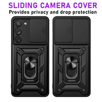 Samsung Galaxy S23 5G Rugged Protective Cover Sliding Camera Cover Metal Ring/Stand - Cover Noco