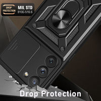 Samsung Galaxy S23 5G Rugged Protective Cover Sliding Camera Cover Metal Ring/Stand - Cover Noco