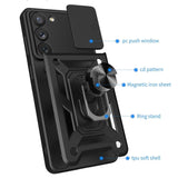 Samsung Galaxy S23 5G Rugged Protective Cover Sliding Camera Cover Metal Ring/Stand - Cover Noco