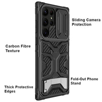 Samsung Galaxy S23 ULTRA 5G Nillkin Explorer Pro Rugged Cover Sliding Camera Cover Fold-Out Stand - Cover Noco