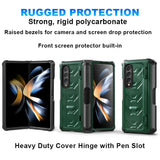 Samsung Galaxy Z Fold 4 5G - Armour Rugged Rigid Cover Strong PC Material Pen Holder - Cover GKK