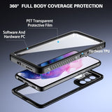 Red Pepper Waterproof Shockproof Dustproof Full Cover for Samsung Galaxy S21 FE - Black - acc Noco
