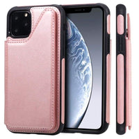 Shockproof Protective Case with Rear Wallet Card Holder for Apple iPhone 11 Pro - Rose Pink - acc Noco