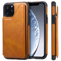 Shockproof Protective Case with Rear Wallet Card Holder for Apple iPhone 11 Pro - Brown - acc Noco