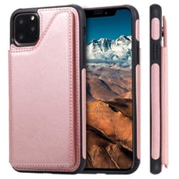 Shockproof Protective Case with Rear Wallet Card Holder for Apple iPhone 11 Pro Max - Rose Pink - acc Noco