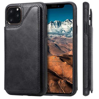 Shockproof Protective Case with Rear Wallet Card Holder for Apple iPhone 11 Pro Max - Black - acc Noco