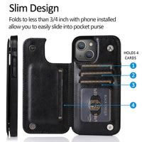 Shockproof Protective Case with Rear Wallet Card Holder for Apple iPhone 13 - acc Noco