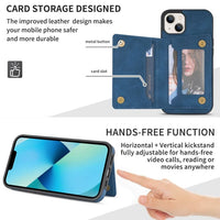 Apple iPhone 13 Mini - Rhombus Shockproof Protective Case with Rear Wallet Card Holder - Cover Noco