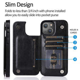 Shockproof Protective Case with Rear Wallet Card Holder for Apple iPhone 13 - acc Noco