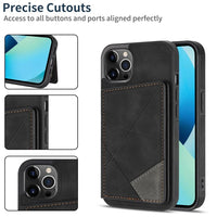 Apple iPhone 13 Pro - Rhombus Shockproof Protective Case with Rear Wallet Card Holder - Cover Noco