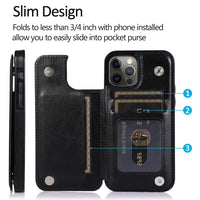 Shockproof Protective Case with Rear Wallet Card Holder for Apple iPhone 13 PRO MAX - Cover Noco